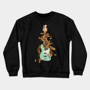 J-style Bass Guitar Surf Green Color Crewneck Sweatshirt